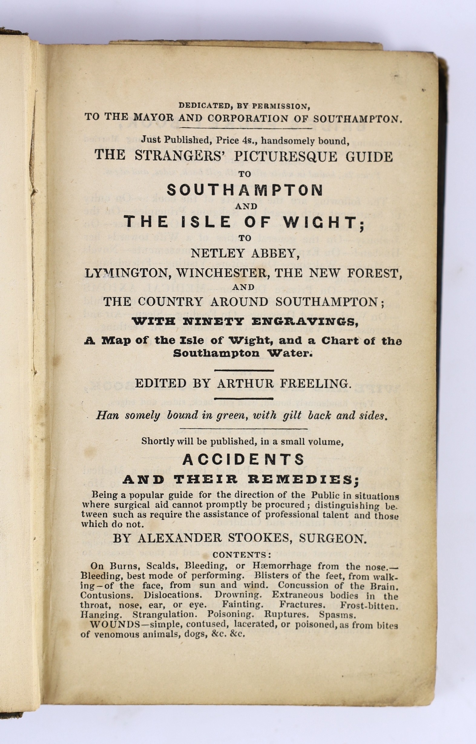 HANTS: Freeling, Arthur - The London and Southampton Railway Companion, containing a complete description of everything worthy of attention on the line ... with guides to Southampton and the Isle of Wight ... folded and